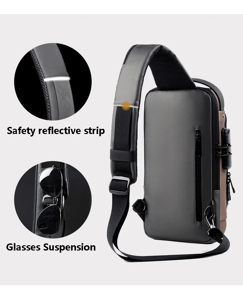 Sac Bandoulière Multifonctionnel USB – Image 11