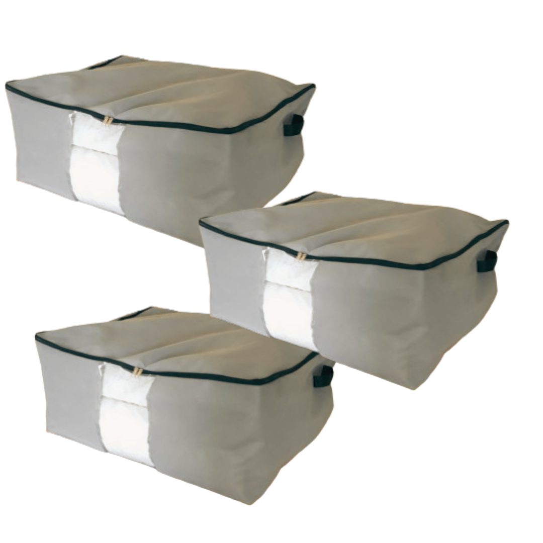 Pack de 3 Sacs de Rangement Big Bag – gris