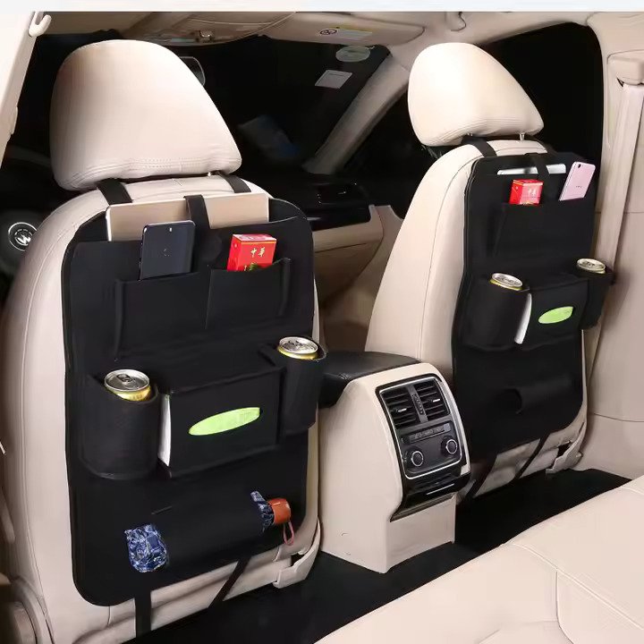 Pack 2 Rangement Organisateur universel de dossier de siège voiture – Image 3