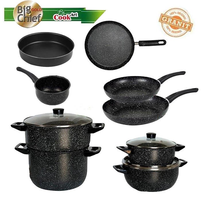 Batterie de Cuisine 12pcs - Granite - Bronze – Image 2