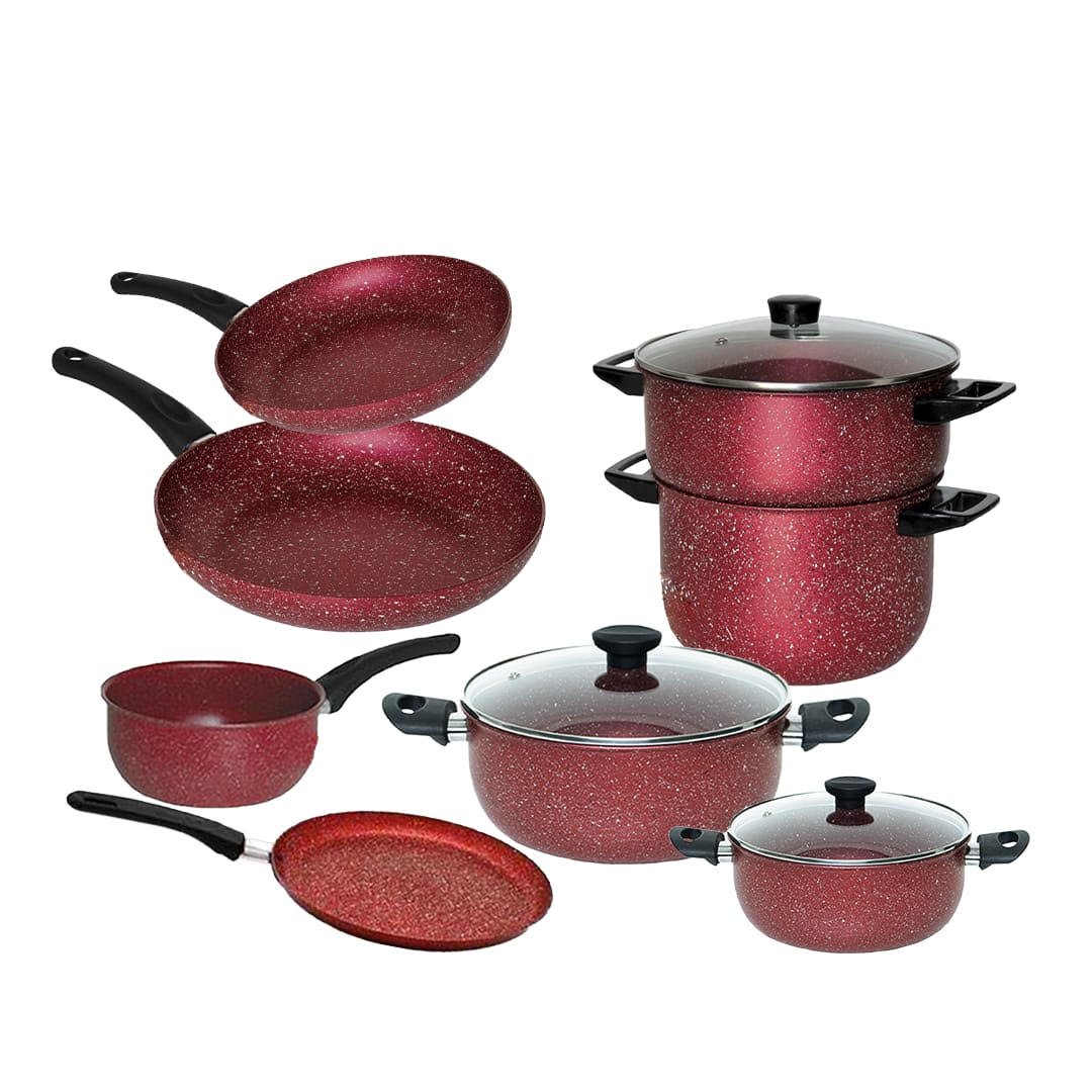 Batterie de Cuisine 12pcs - Granite - Bronze – Image 3
