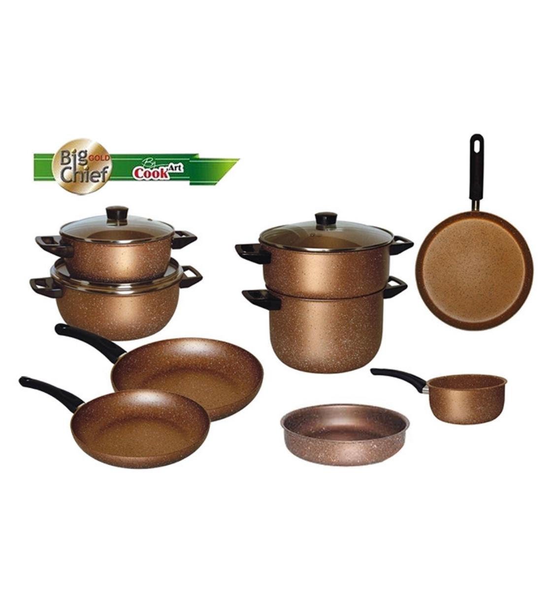 Batterie de Cuisine 12pcs - Granite - Bronze – Image 4