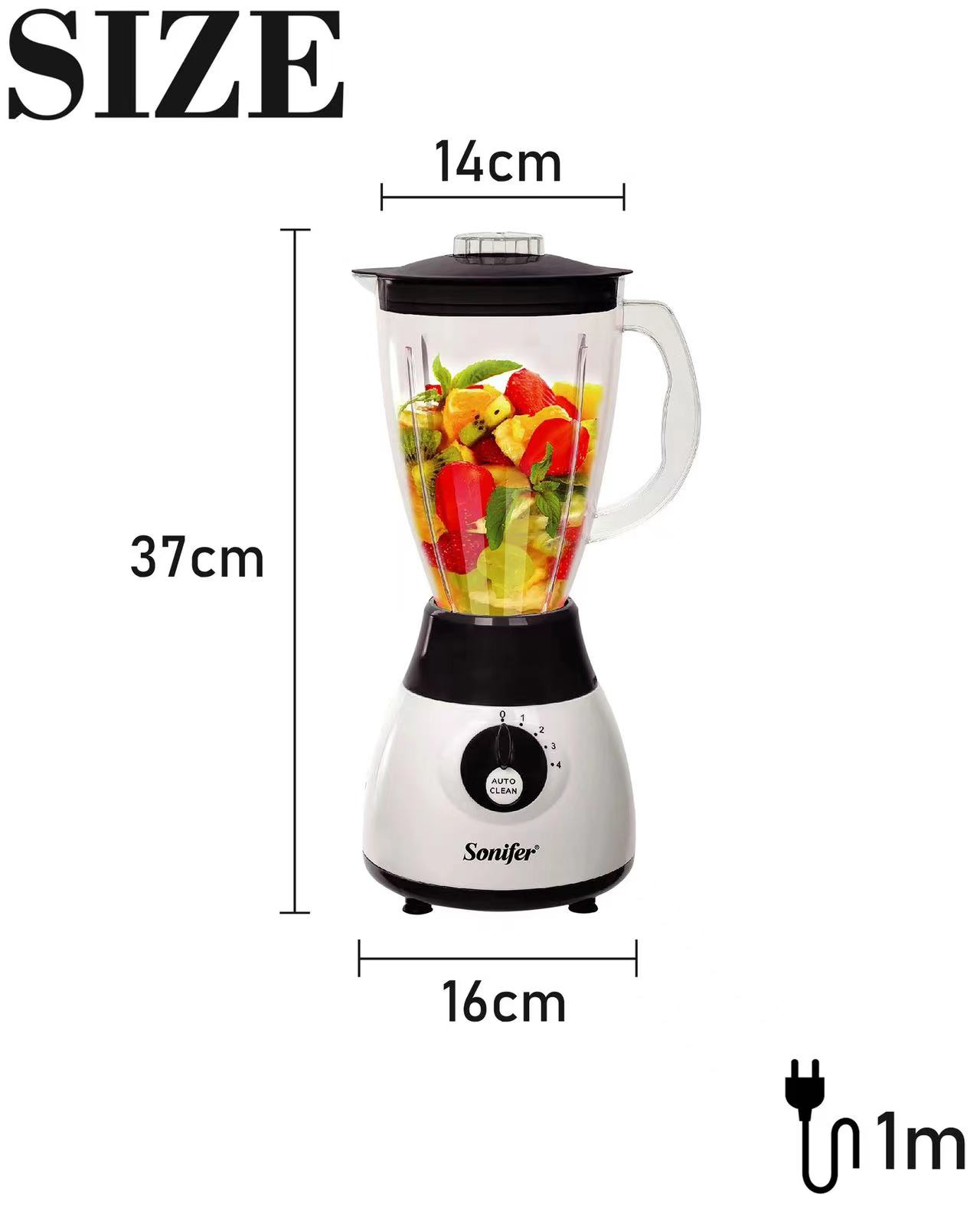 Blender 2 en 1 Sonifer SF-8009 – 1.5L, 300W – Image 5