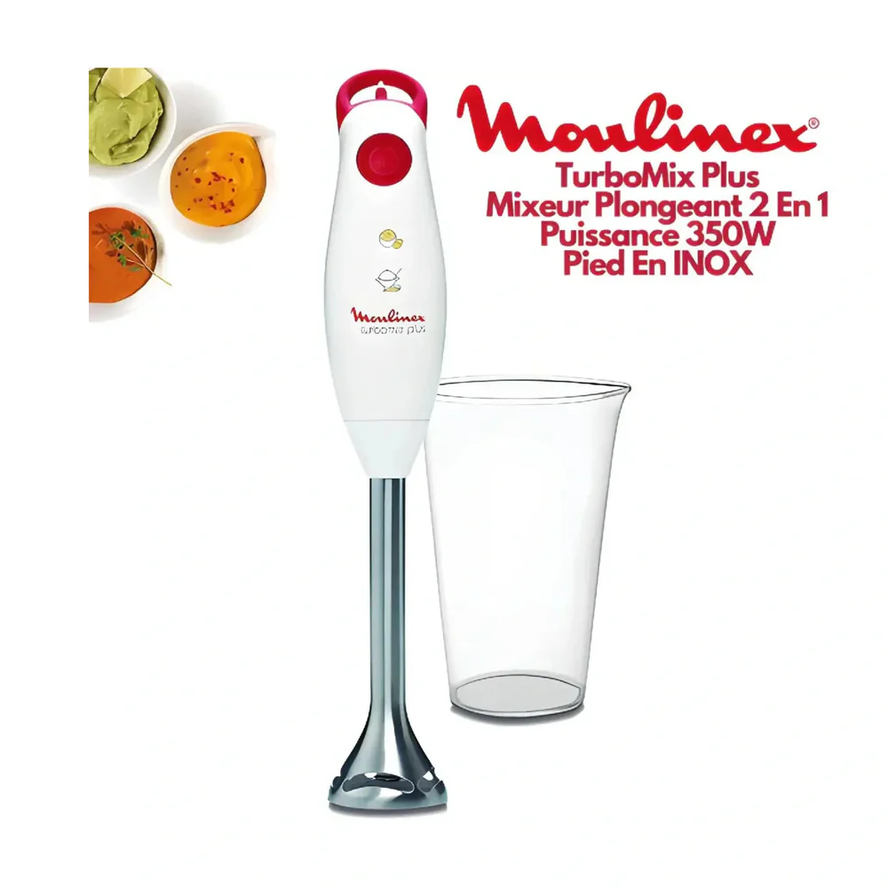 Mixeur Plongeant Moulinex Turbomix 350W Blanc – Image 2