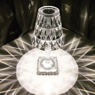 Diamond Table Lamp LED Touch Control Crystal Charging Acrylic